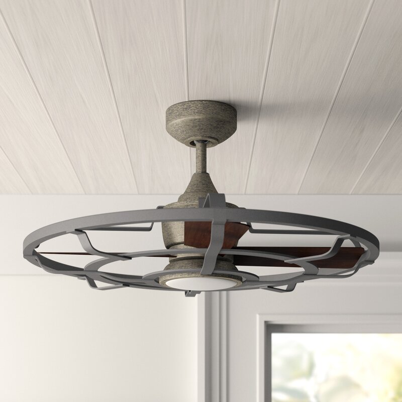 22" Gutirrez D'Lier 4 Blade LED Ceiling Fan with Remote ...