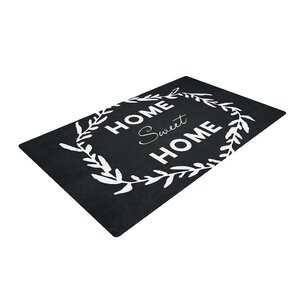 Home Sweet Home Black/White Area Rug