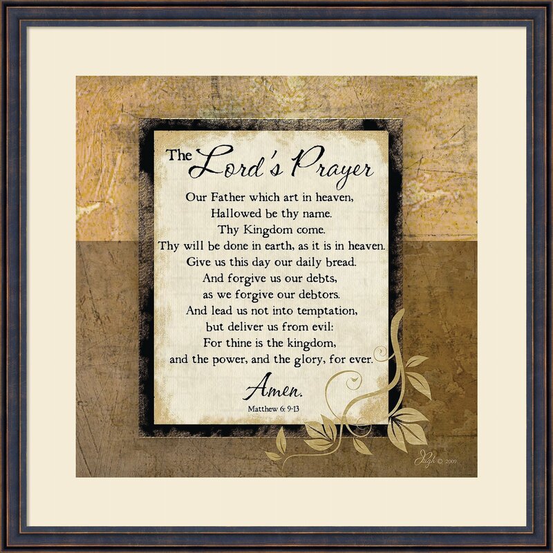 Red Barrel Studio® The Lords Prayer Framed Textual Art & Reviews | Wayfair