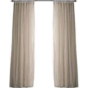 Whisper Solid Sheer Rod Pocket single Curtain Panels