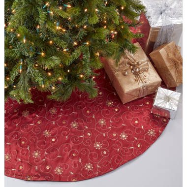 Saro Ho Cotton Tree Skirt | Wayfair