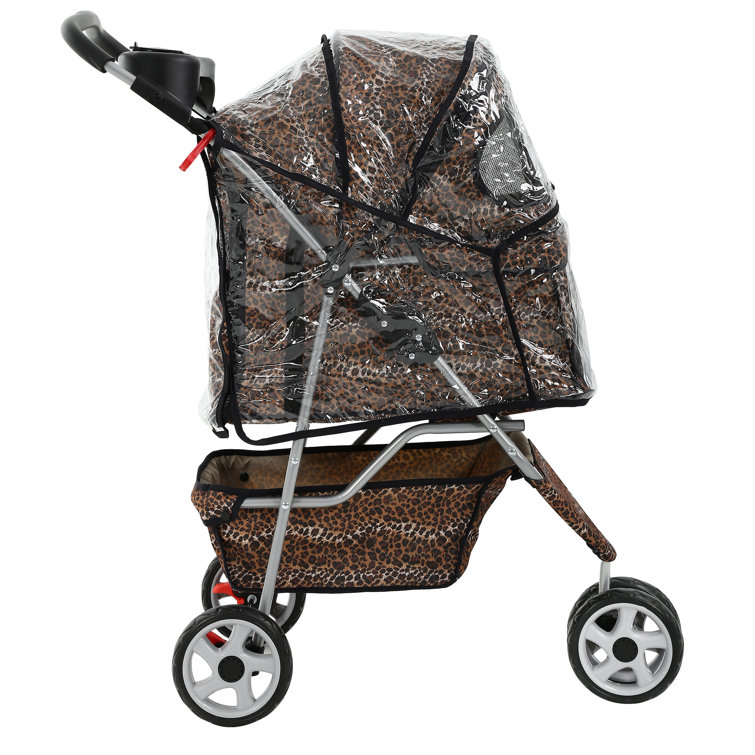 leopard dog stroller