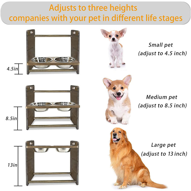 adjustable pet feeder
