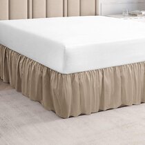 Add Warm Colored Ruffle Around Bed Mattress Solid Wrap Around Elastic Bed Skirt