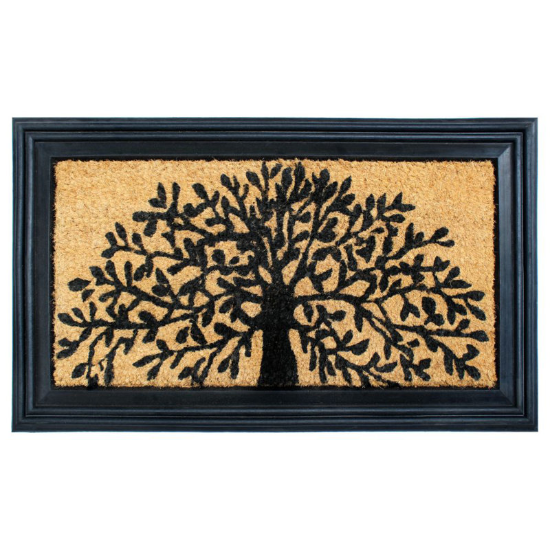Bungalow Rose Arango Tree Design Rubber Coir 30 In X 18 In Non