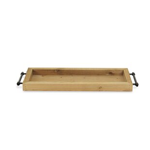 Octagon Country Rustic Wood Nesting Breakfast Serving Trays,Coffee Serving Trays with Cutout Handles 