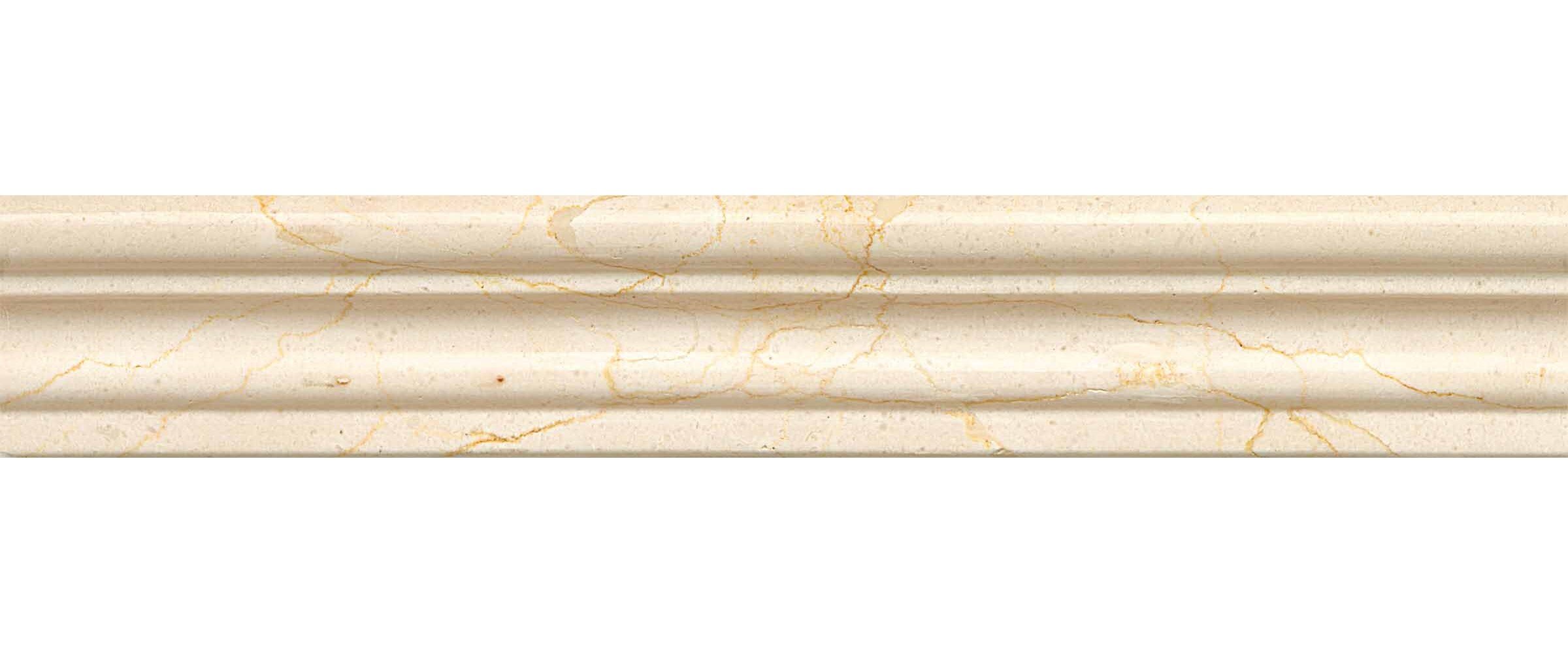 Bedrosians Marble 12 X 2 Marble Chair Rail Tile Trim In Crema Marfil Select Wayfair