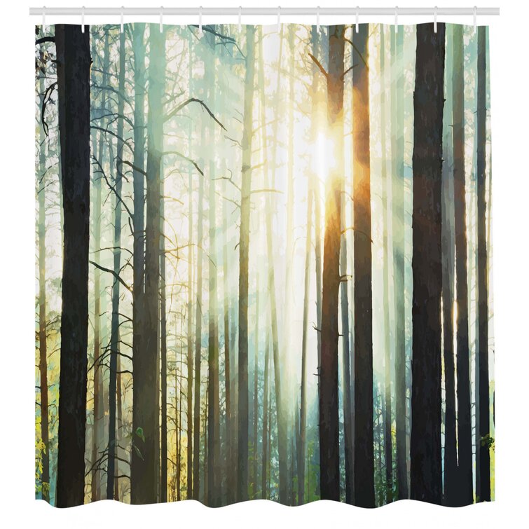 krans Kilauea Mountain landsby East Urban Home Nature Shower Curtain Set + Hooks | Wayfair
