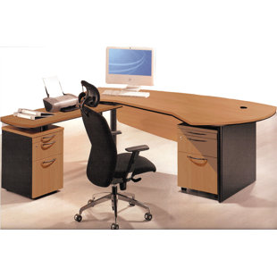 Go to store & view more images OfisELITE Executive Management 5 Piece L-Shaped Desk Office Suite