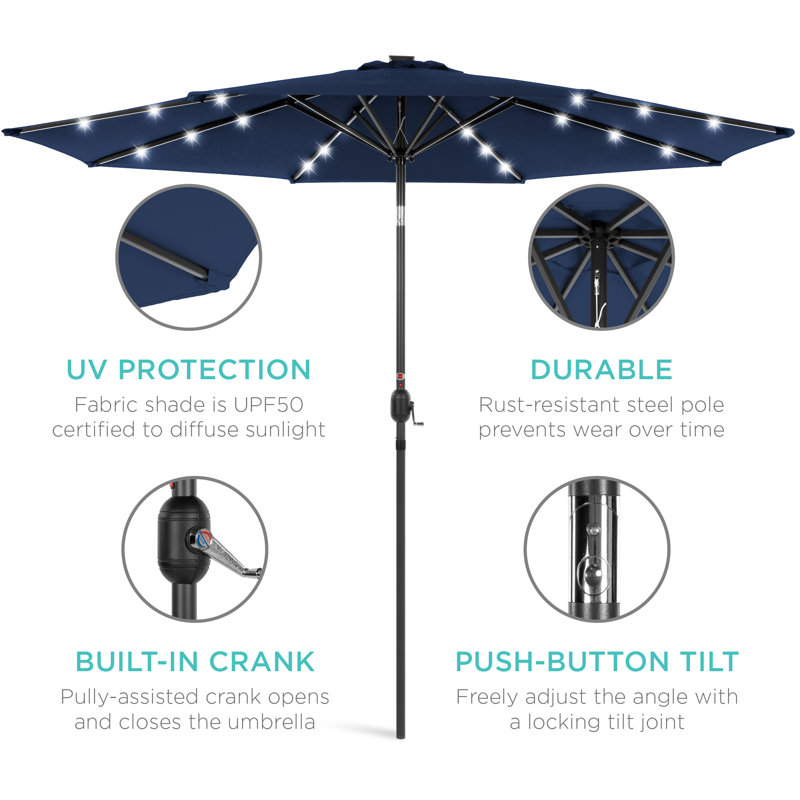 10 ft lighted patio umbrella