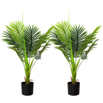 desk top palm faux trees you ll love in 2021 wayfair