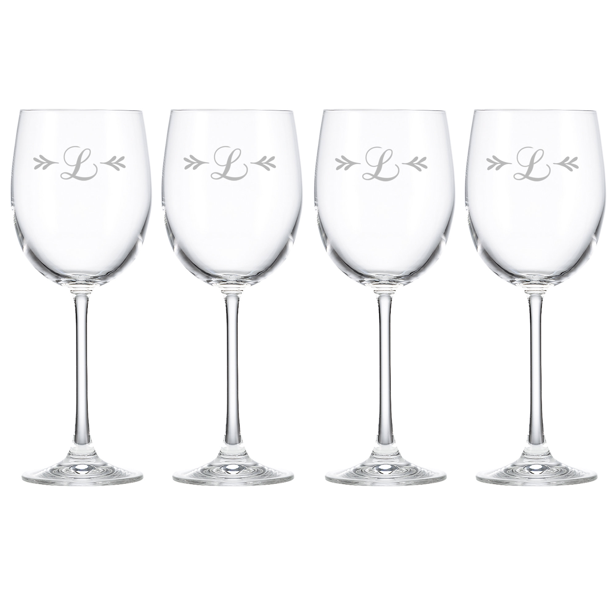 Lenox Tuscany Script Monogram 12 Oz Crystal Red Wine Glass Wayfair