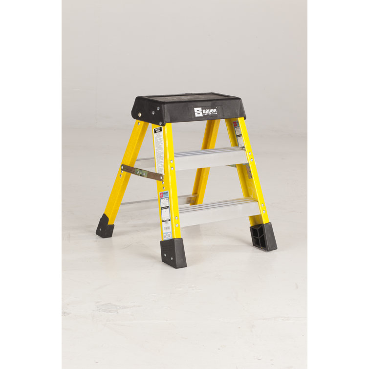 3 ft Fiberglass Step Ladder with 375 lb. Load Capacity