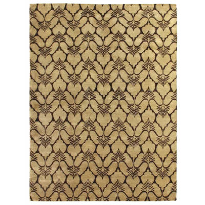 Exquisite Rugs Metropolitan Abstract Hand Knotted Wool Beige Chocolate Area Rug Wayfair