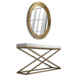 Saybrook Console Table And Mirror Set by Brayden Studio Cool