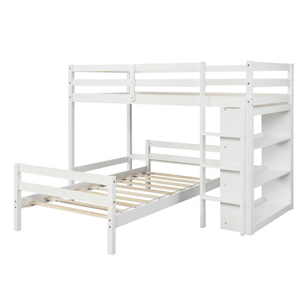 Harriet Bee Cozy Bunk Bed. Bunk Bed With A Storage ...