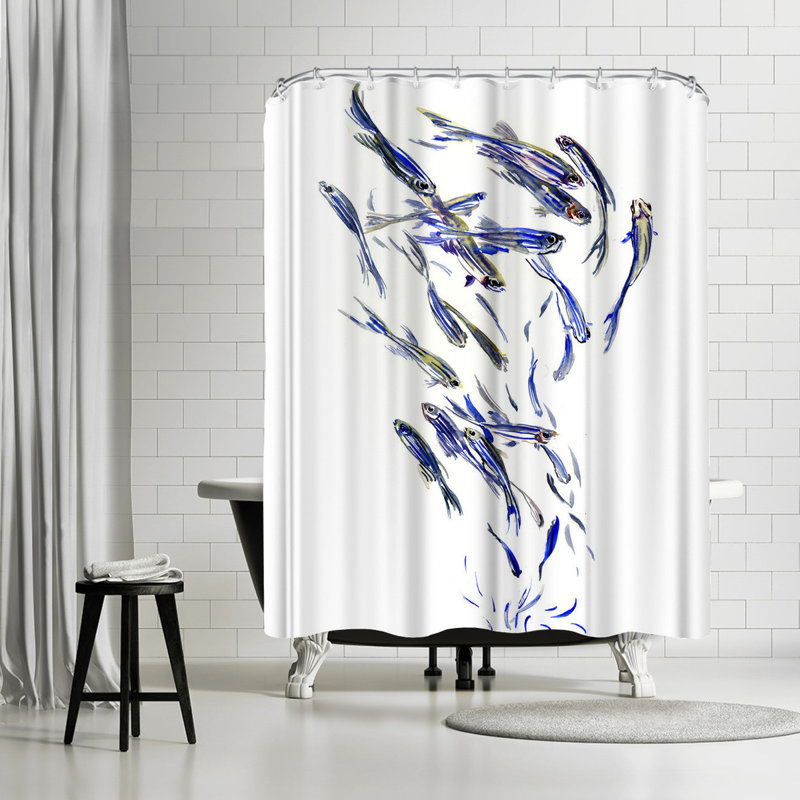 East Urban Home Suren Nersisyan Danio Fish Group 1 Single Shower Curtain Wayfair