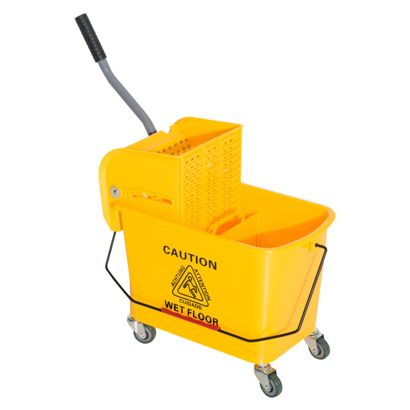 Homcom Janitor 20 Qt Mop Bucket With Wringer Reviews Wayfair