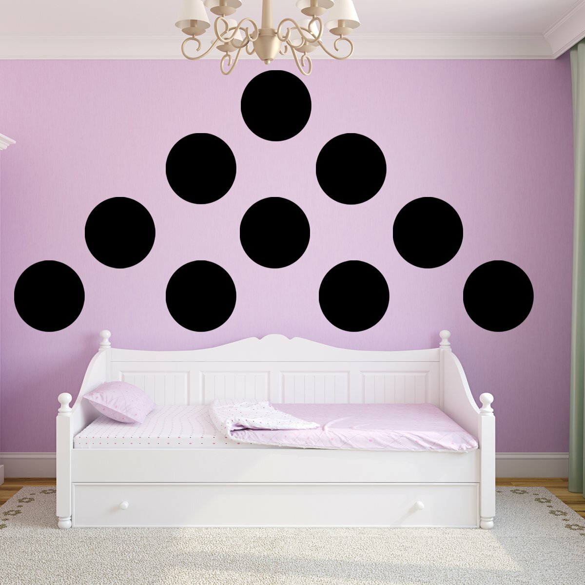 3 Colors Vinyl Art Dot Wall Stickers Decal Polka Child Kids Decor Spots Circle