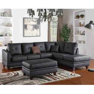 Danby Leather Reversible Sectional by A&J Homes Studio