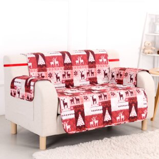 Christmas Lodge T-Cushion Loveseat Slipcover By Pegasus Home Fashions