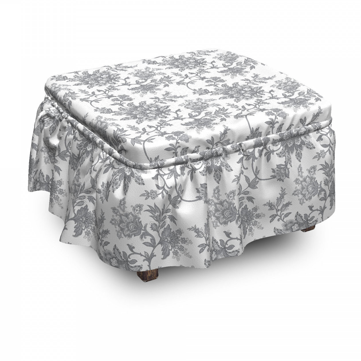 East Urban Home Box Cushion Ottoman Slipcover Wayfair
