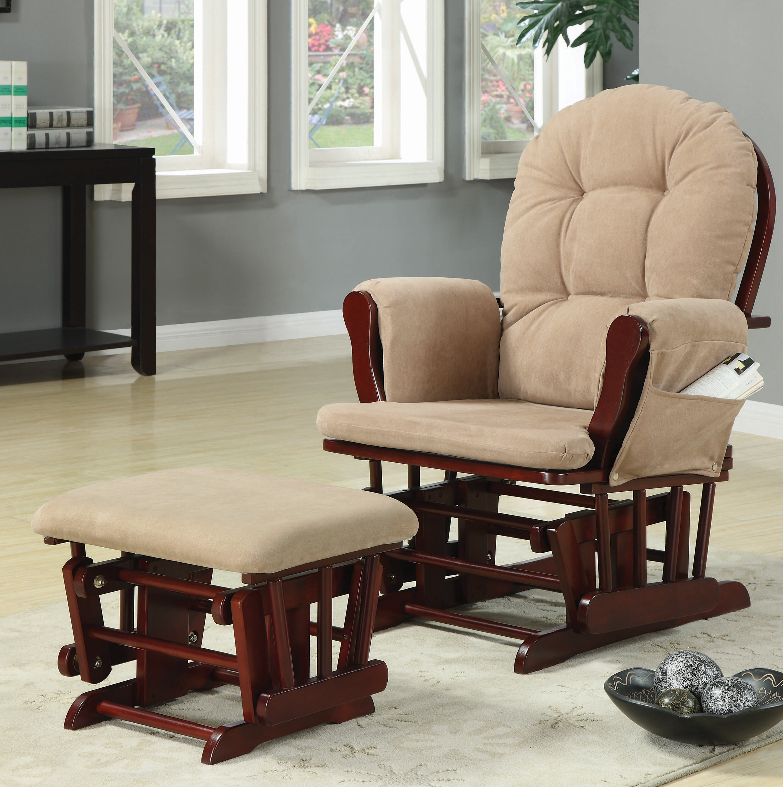 reclining glider and ottoman set