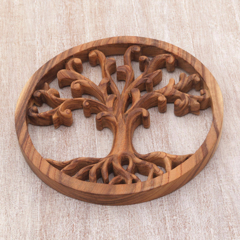 World Menagerie Rooted In Earth Wood Relief Wall Decor Wayfair