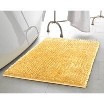 Bath mat Bathroom carpet Yellow 50x70 cm Terry Look Bathroom Rug Rug
