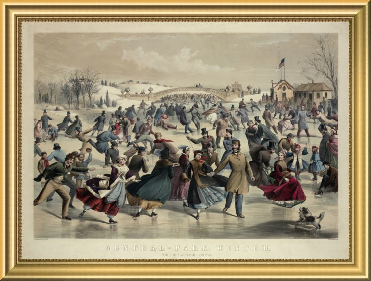 East Urban Home Central Park Winter The Skating Pond New York