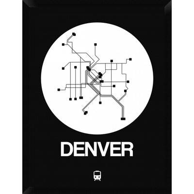 400px x 400px - Denver White Subway Map Framed Graphic Art Print on Canvas Naxart ...