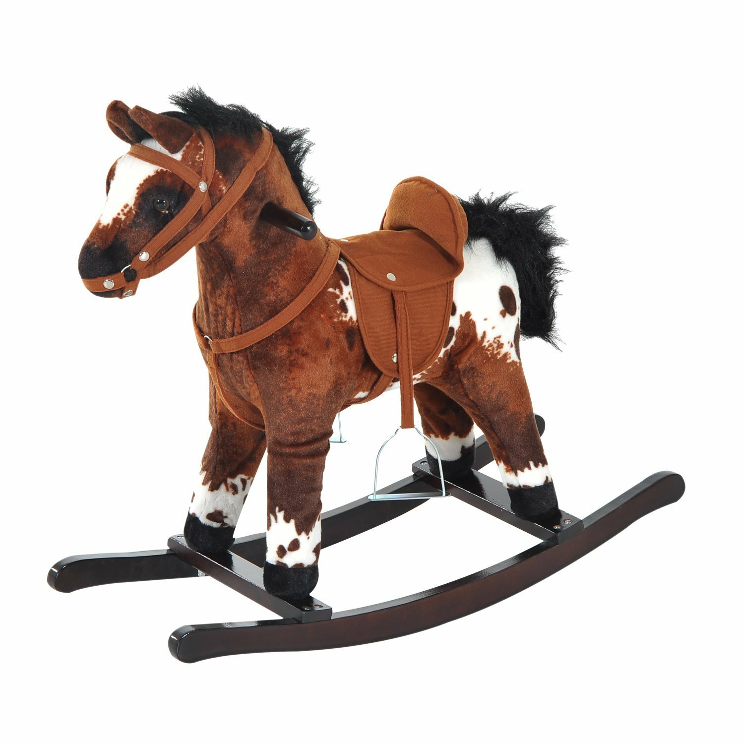 qaba plush rocking horse