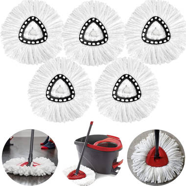 5 Pack Spin Mop Heads Replacement Spinning Mopping Heads 