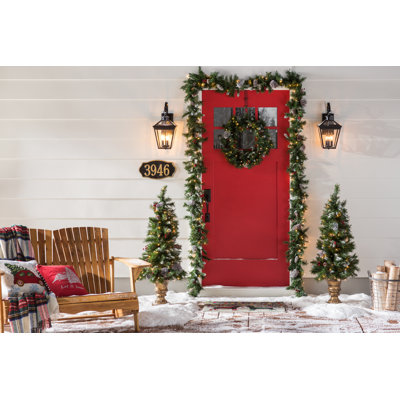 Manwe 3-Bulb 19'' H Outdoor Wall Lantern