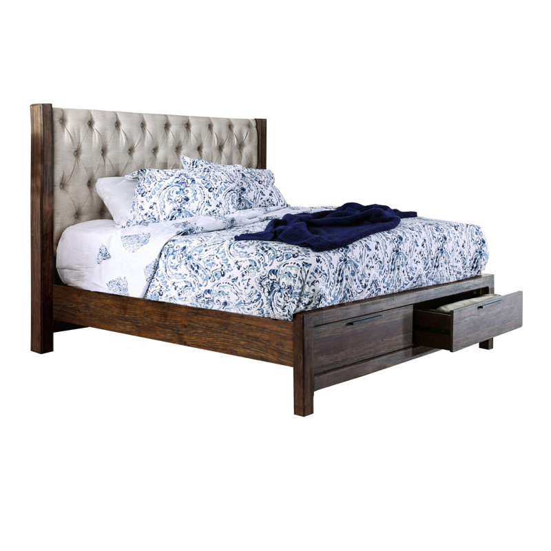 Canora Grey Allura King Upholstered Storage Platform Bed ...