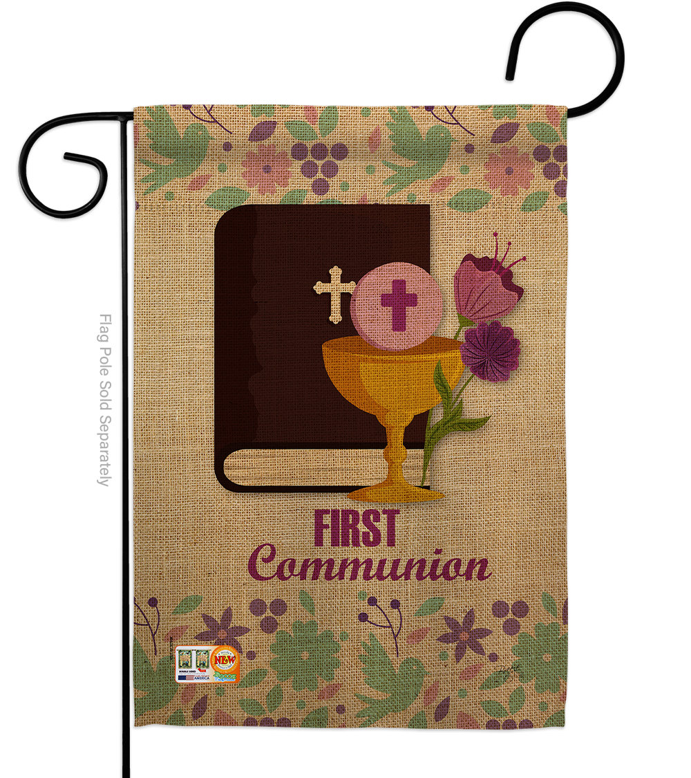 Breeze Decor First Communion 2 Sided Polyester 18 5 X 13 In Garden Flag Wayfair