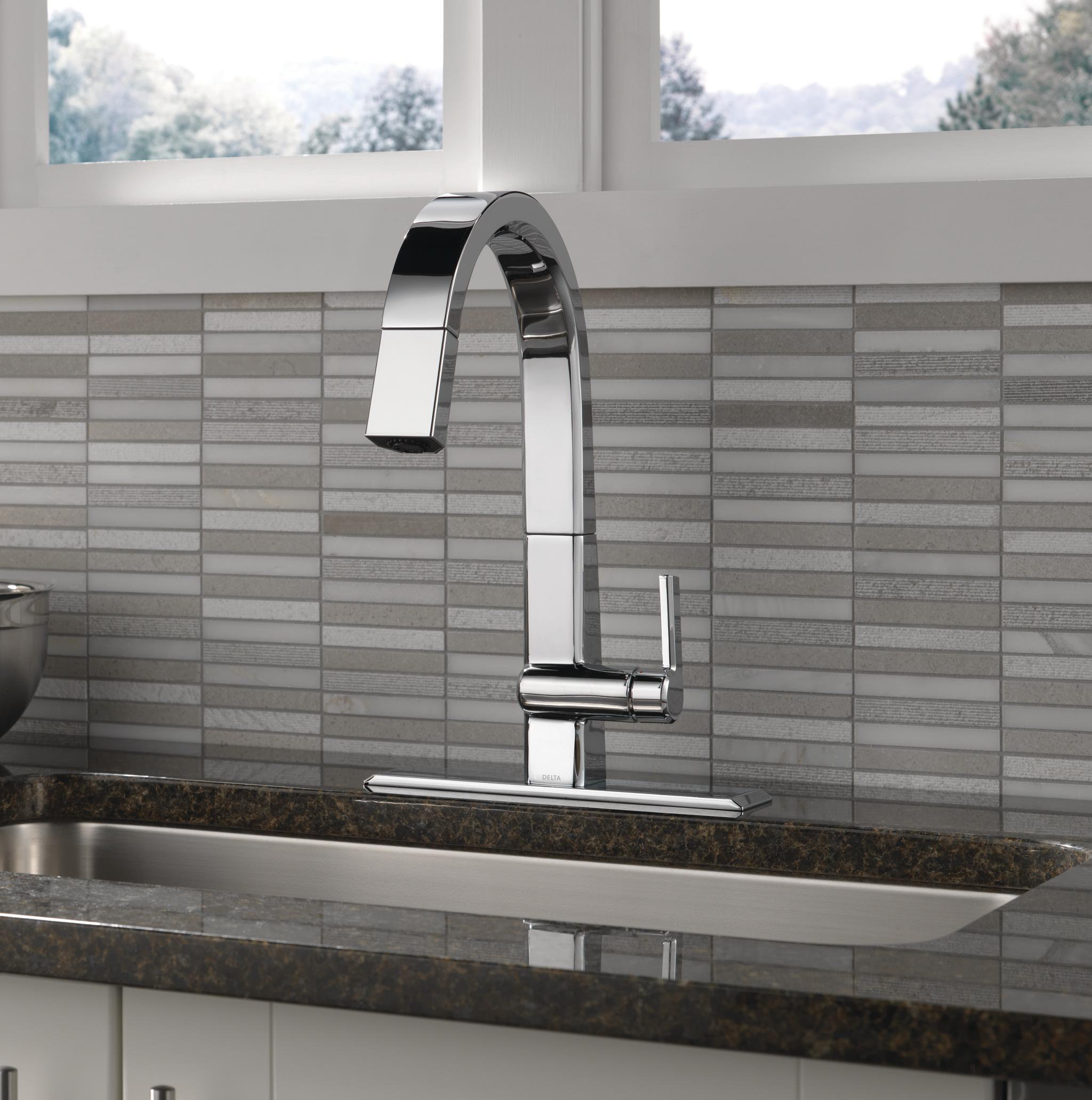 Delta Single Handle Pull Down Kitchen Faucet Reviews Wayfair