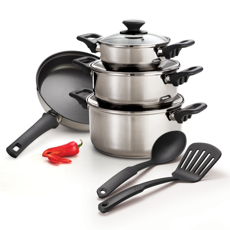 Tramontina 9 Piece Stainless Steel Non Stick Cookware Set ...