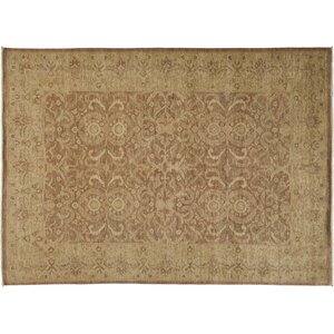 One-of-a-Kind Oushak Hand-Knotted Brown Area Rug