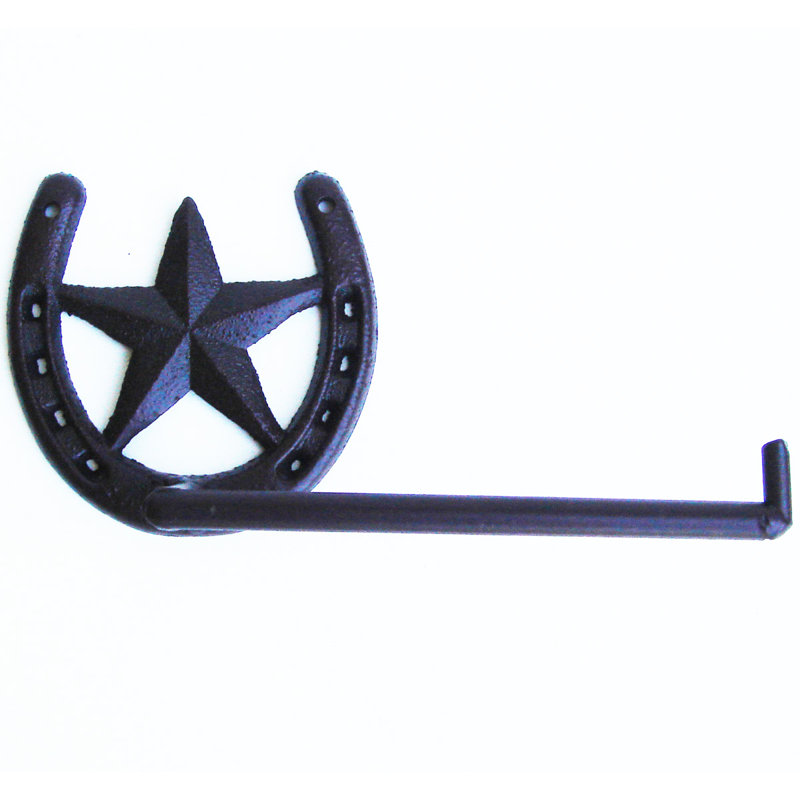 Treasure Gurus Western Texas Star And Horseshoe Wall Mount Toilet