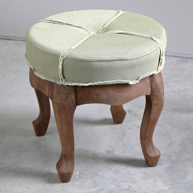 Whitehall Rustic Elegance Sage Round Tufted Stool