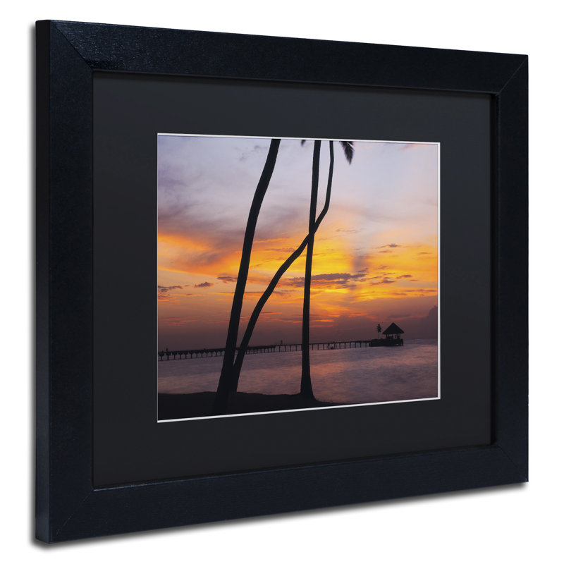 Bay Isle Home Last Light Maldives Framed Photographic Print In