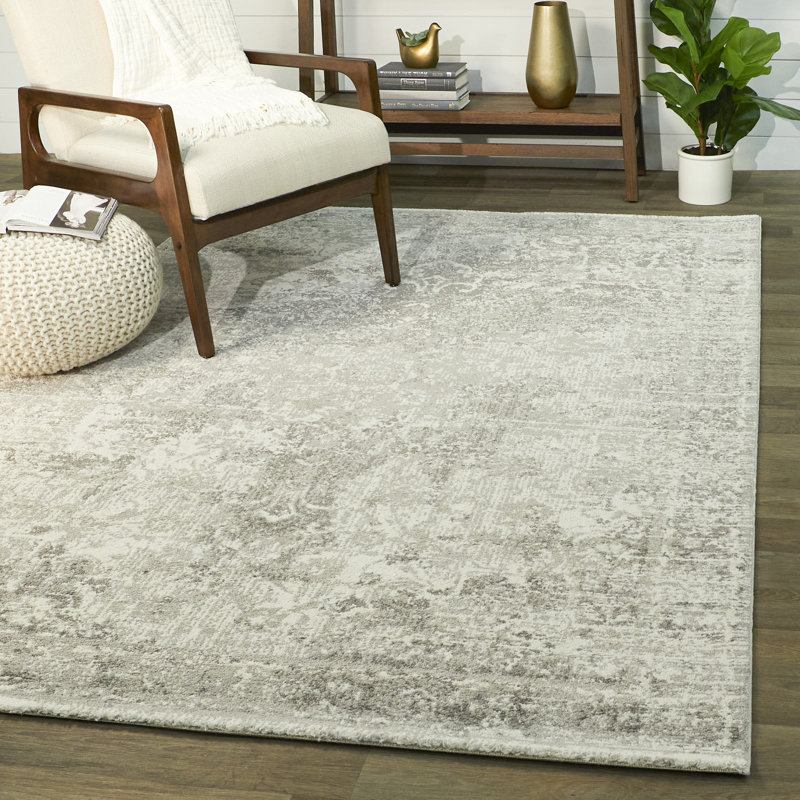 Ophelia Co Alverez Oriental Power Loom Gray Area Rug Wayfair