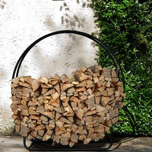 outdoor fireplace wood holder