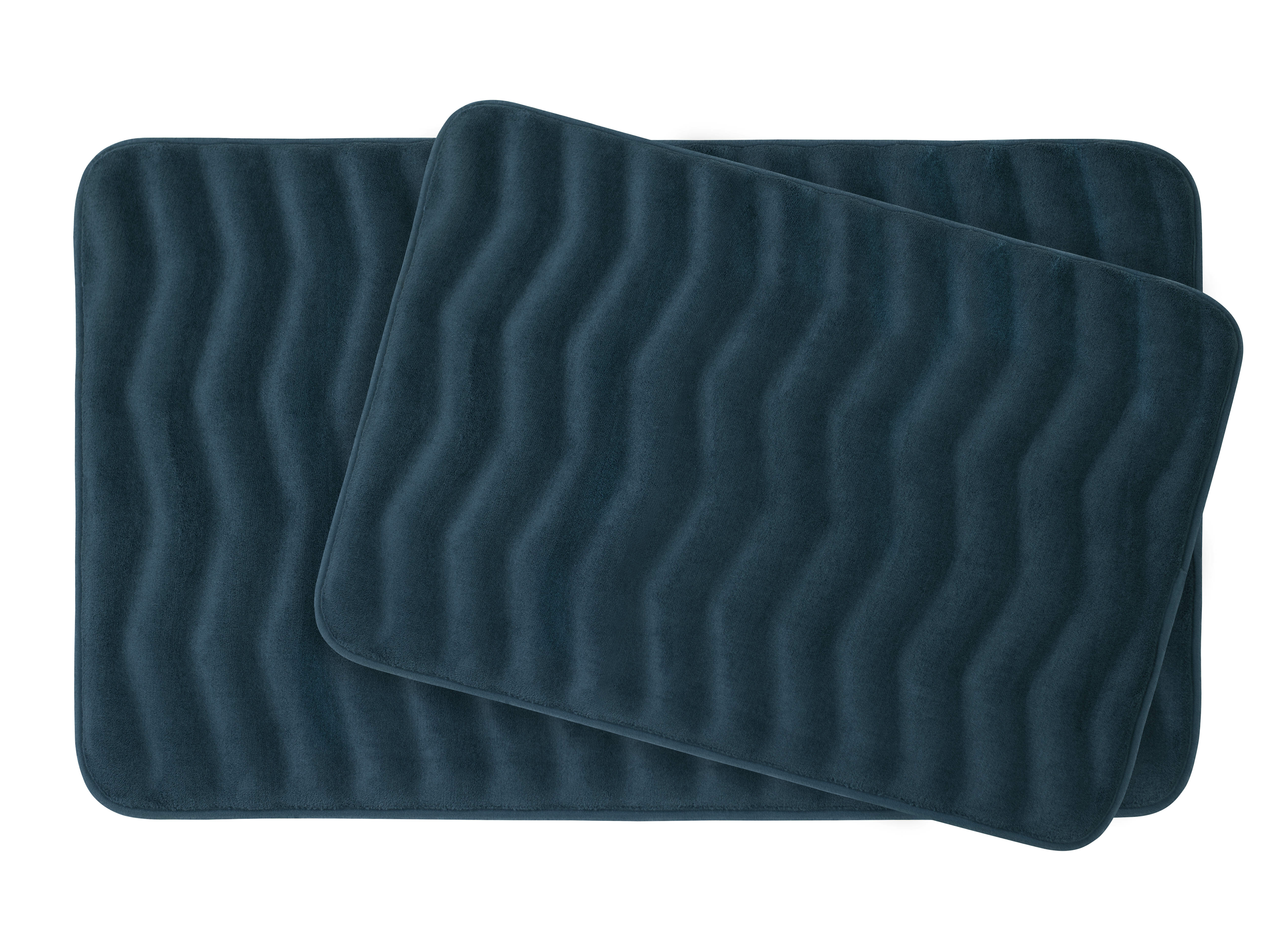 Bath Studio Waves Large Premium Micro Plush Memory Foam Bath Mat