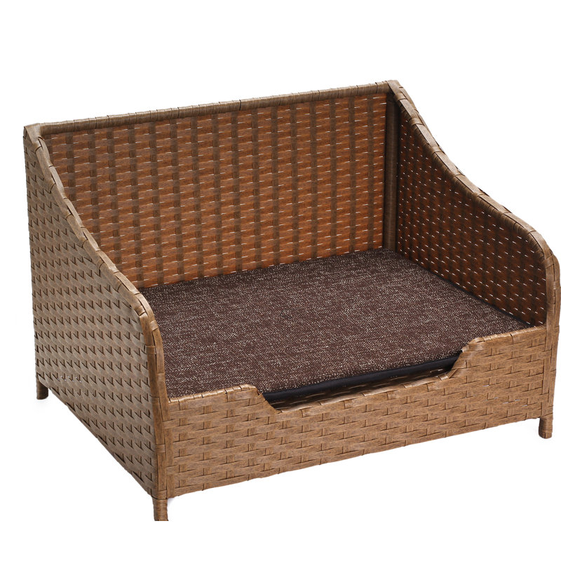 wicker dog sofa