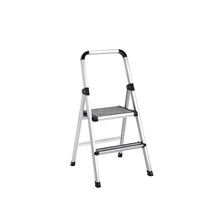 WFX Utility™ 2-Step Aluminum Step Ladder - Sturdy Thin Folding Stool - 2  Anti-Slip Steps - Wide Platform - Great For Your Kitchen, Pantry, Closets,  Or ...
