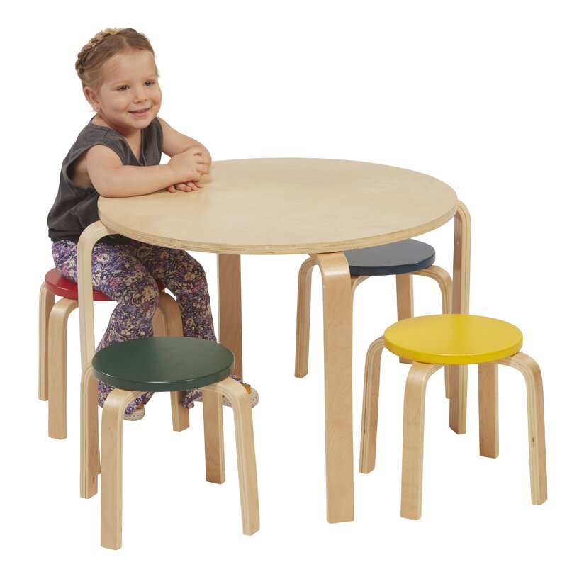 ecr4kids bentwood multipurpose table and chair set