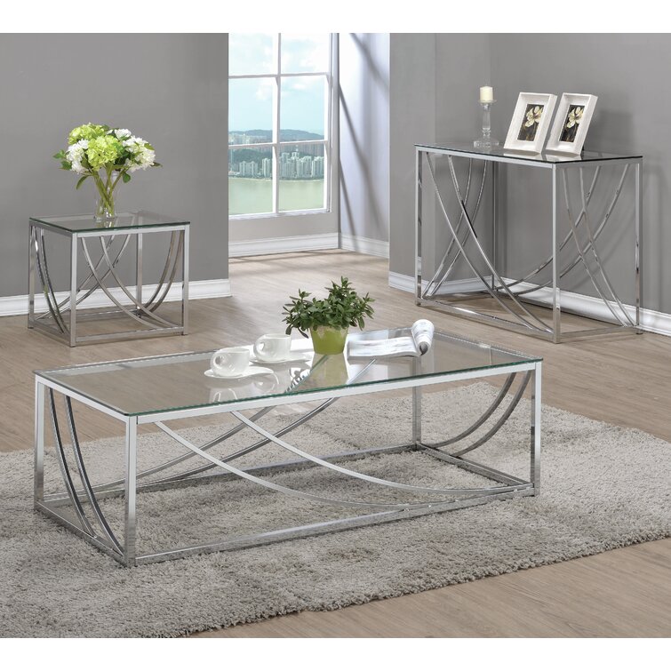 wayfair glass coffee table sets