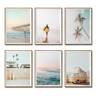 Coastal and Beach House Wall Decor Free Proof Choose Your Size Florida Beach Sunset Giclee Print of Painting on Canvas or Art Paper